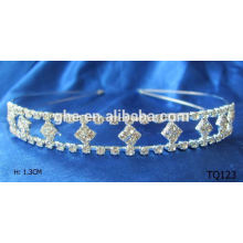 Nuevas tiaras cristalinas del rhinestone de la venta al por mayor de la manera con el metal